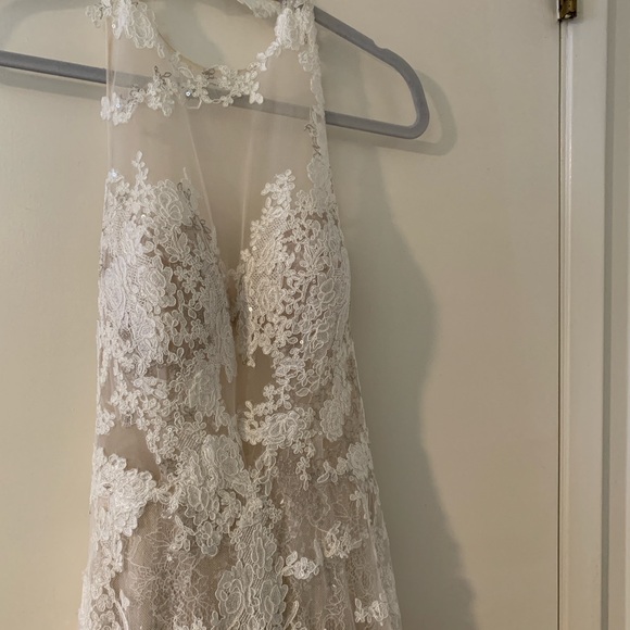 Calla Blanche L’amour Designer Wedding Gown Size 10 - Picture 3 of 16